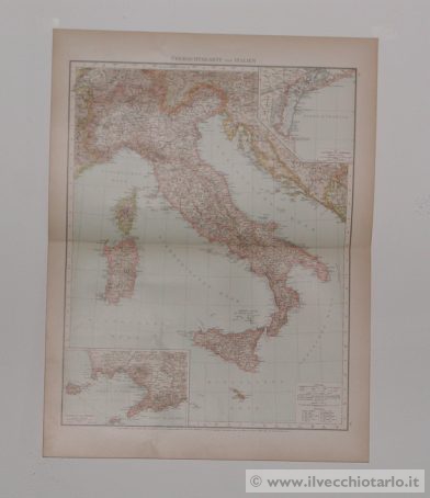 mappe 1800:cartina geografica italia 800