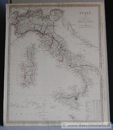 mappa italia 1840